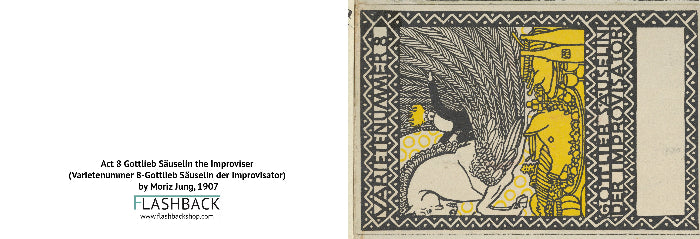 Acto de variedades 8 Gottlieb Säuselin el Improvisador (Varietenummer 8-Gottlieb Säuselin der Improvisator) de Moriz Jung, 1907 - postal